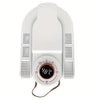 Electric shoe dryer with a timer and temperature control.